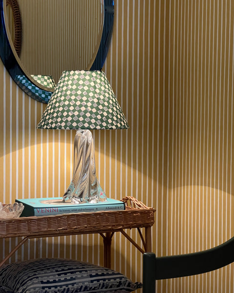 Vintage clear Murano table lamp (incl. lampshade)