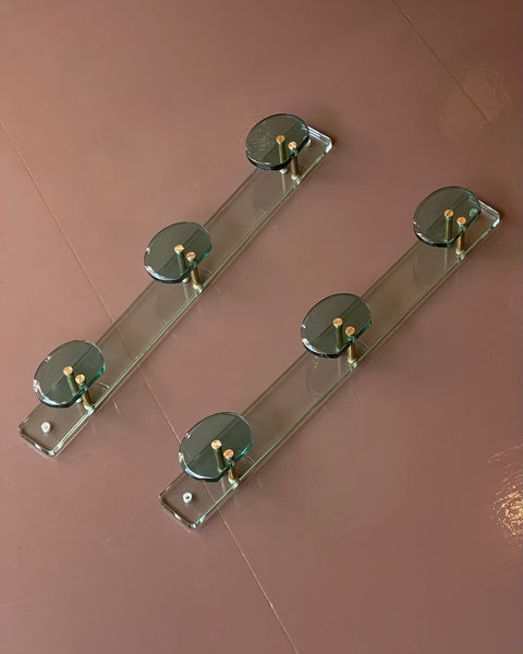 Vintage glass coat rack