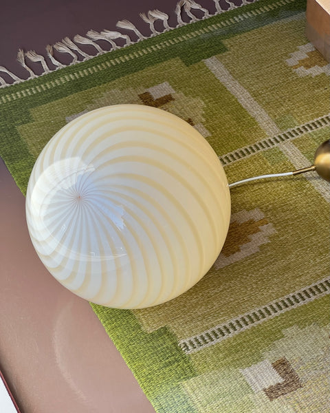 Vintage light yellow/cream swirl Murano ceiling lamp (D40)