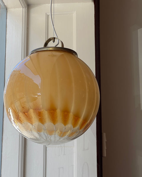 Vintage golden clear Murano ceiling lamp (D33)