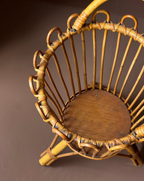 Vintage rattan basket