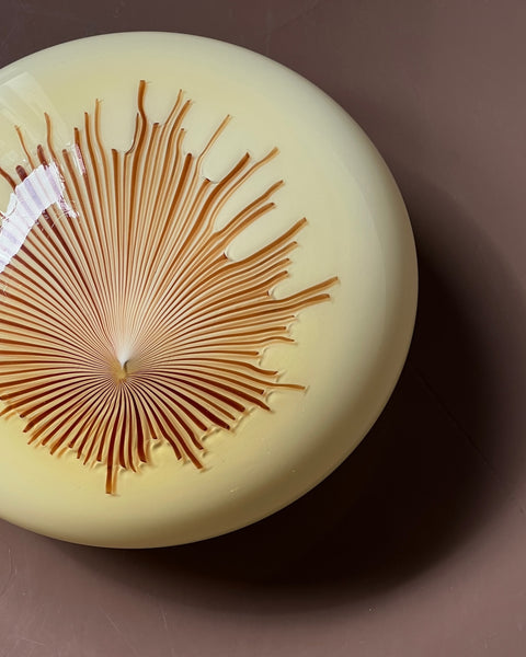 Vintage Ludovico Diaz de Santillana Murano Anemone ceiling/wall lamp (D40)