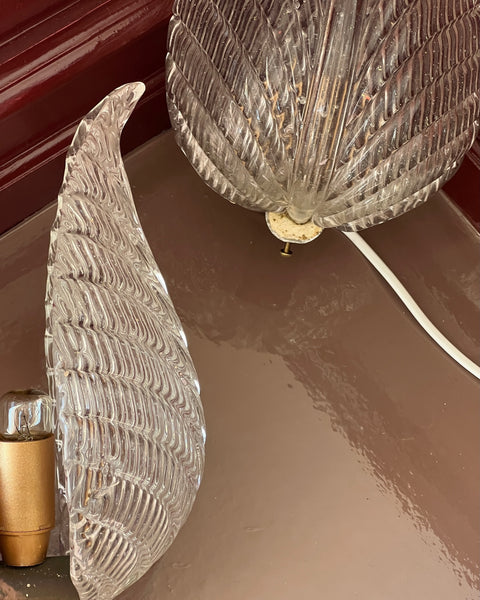 Vintage Murano leaf wall lamp
