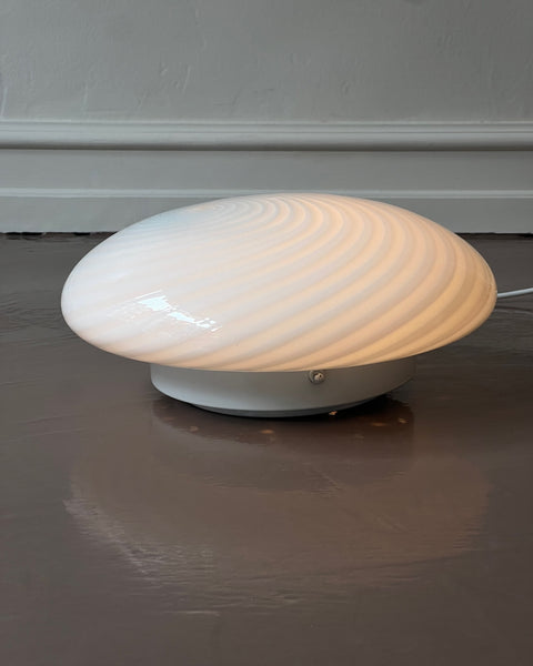 Vintage Murano white swirl ceiling/wall lamp (D30)