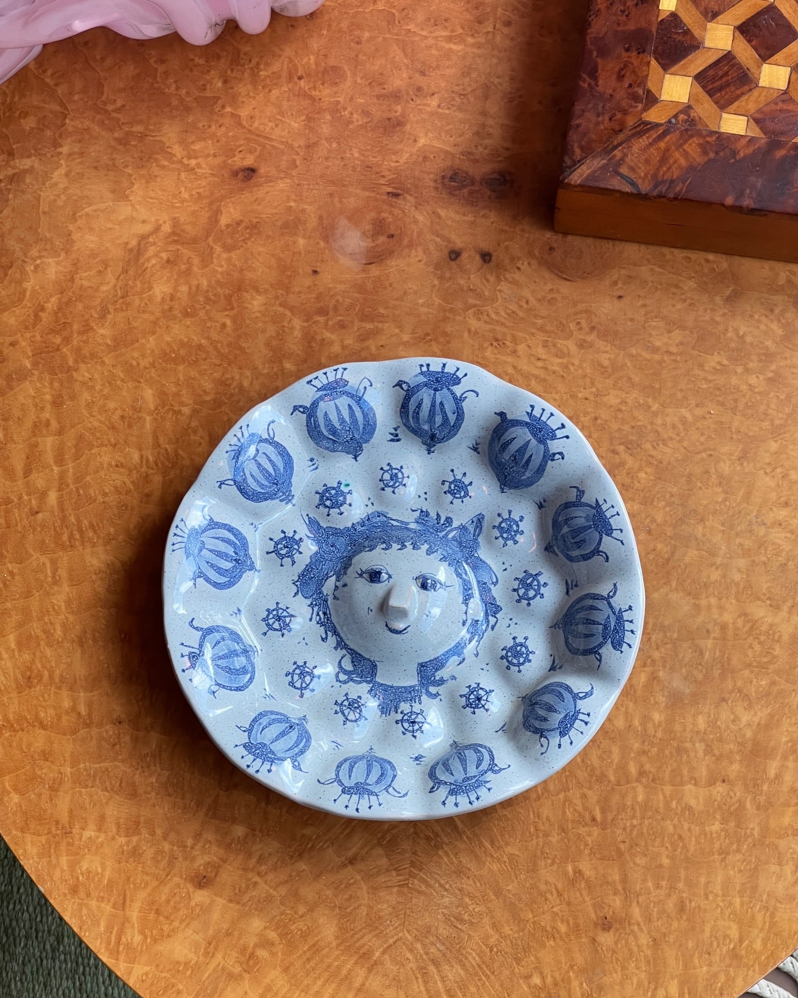 Vintage Bjørn Wiinblad ceramic wall plate – Millefiori Interior