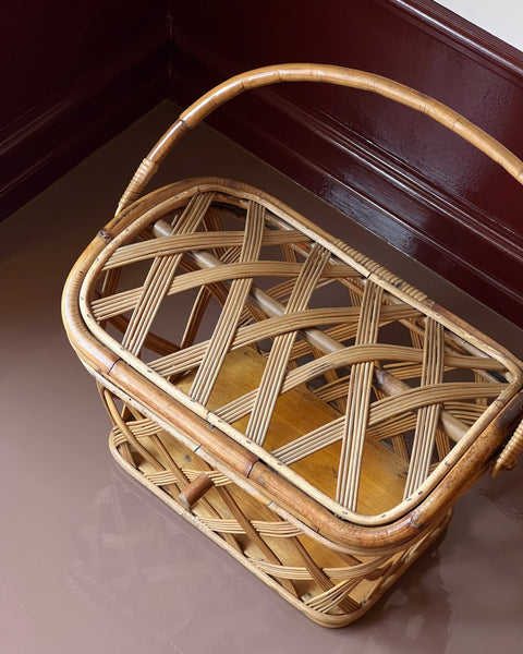 Vintage rattan basket