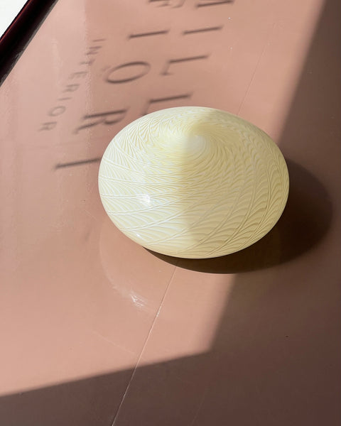 Vintage Murano cream / white swirl ceiling/wall lamp (D38)