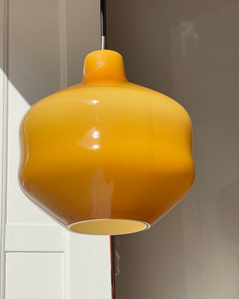 Vintage Massimo Vignelli Venini amber ceiling lamp