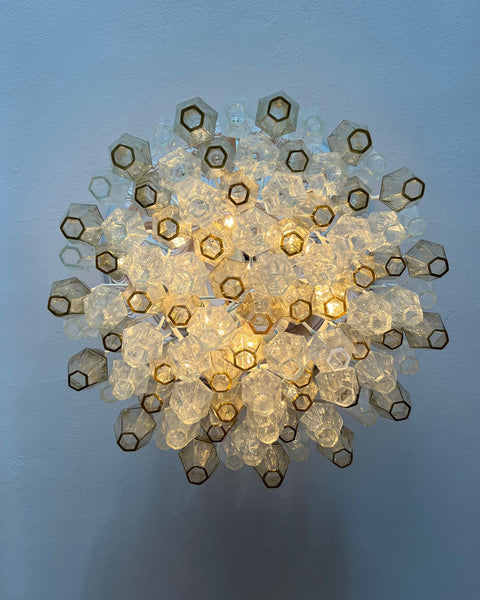 Large vintage Carlo Scarpa Murano chandelier