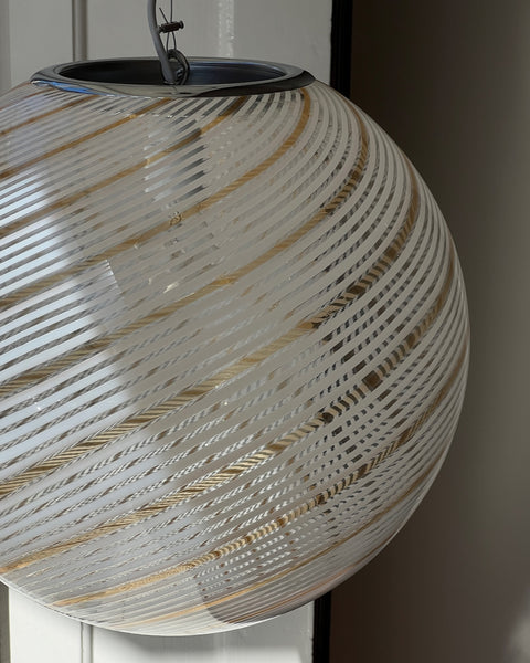 Vintage golden clear Murano ceiling lamp (D40)