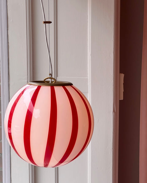 Ceiling lamp - Red vertical stripes (D30)