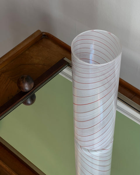 Vintage pink / white swirl Murano vase