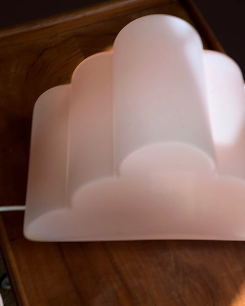 Vintage pink cloud Murano table lamp