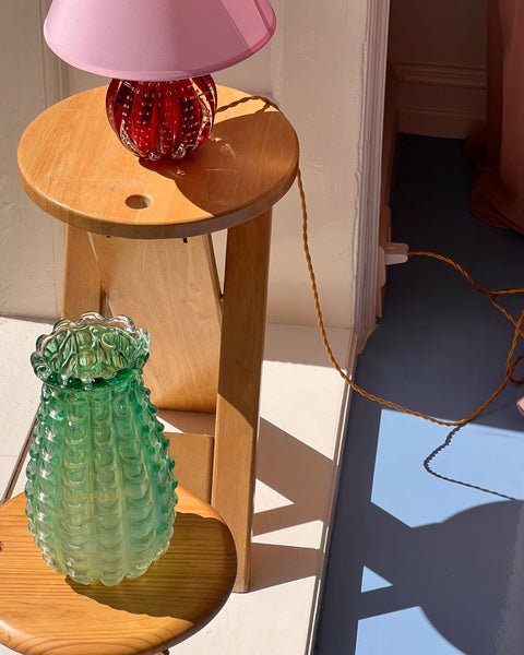 Vintage green Murano vase