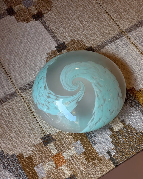 Vintage Murano frosted light blue ceiling/wall lamp (D38)