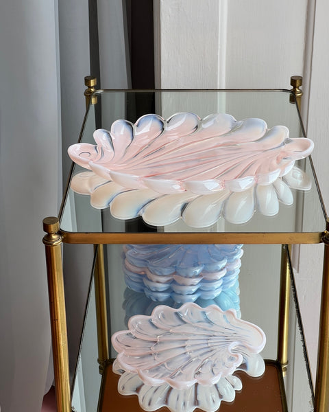 Vintage opal pink shell bowl