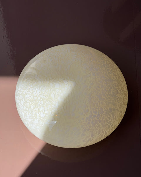 Vintage Murano white/creme dotted ceiling/wall lamp (D36)