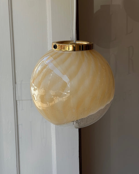 Vintage golden clear Murano ceiling lamp (D22)