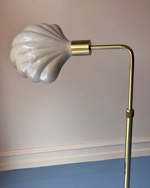 Vintage clam/shell adjustable floor lamp