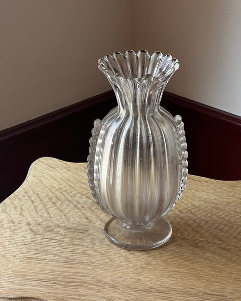 Vintage clear Murano vase