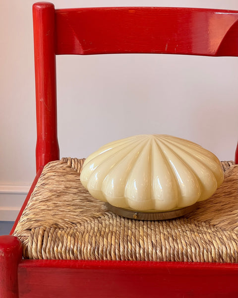 Vintage Murano opal yellow ceiling/wall lamp