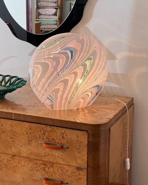 Large vintage multi-coloured Murano table lamp
