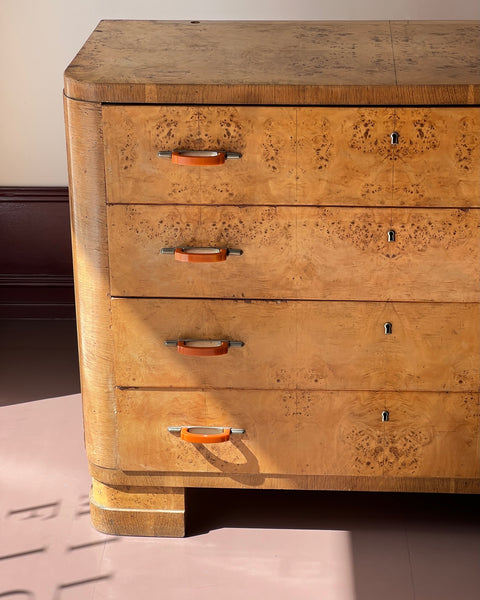 Large vintage wooden chest of drawers