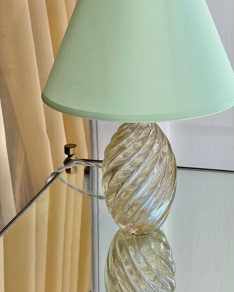 Vintage clear/golden Murano table lamp
