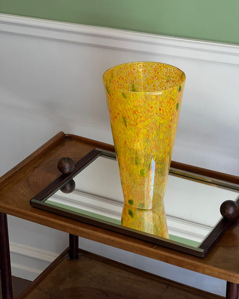 Vintage yellow/orange/green Murano vase