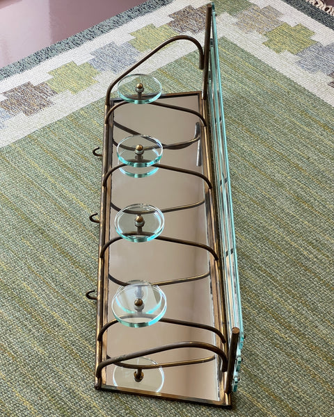 Vintage hat shelf with coat rack