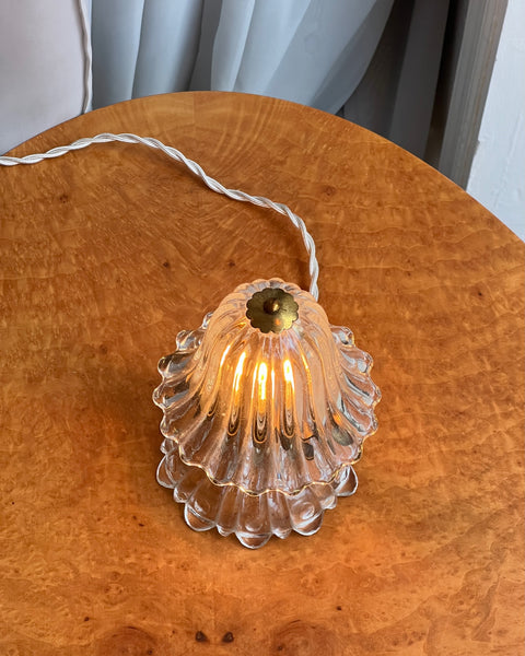 Vintage clear glass Murano table lamp