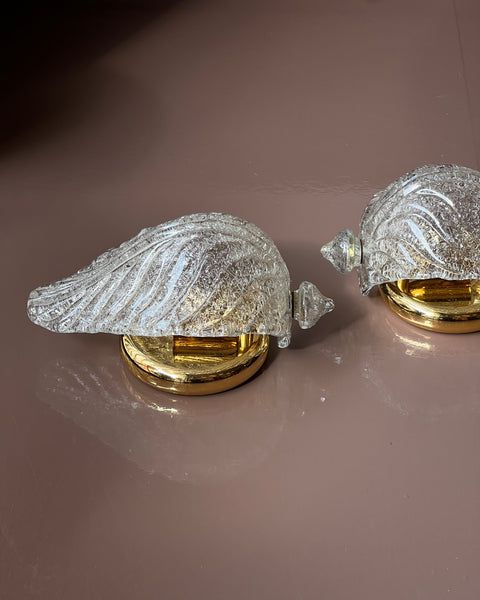 Vintage Murano leaf wall lamp