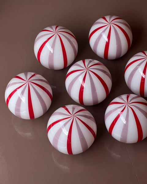 Ceiling lamp - Pink lavender / red vertical stripes (D20)