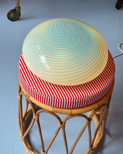 Vintage Murano light blue swirl ceiling/wall lamp (D30)