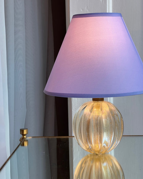 Vintage golden Murano table lamp (incl. lampshade)