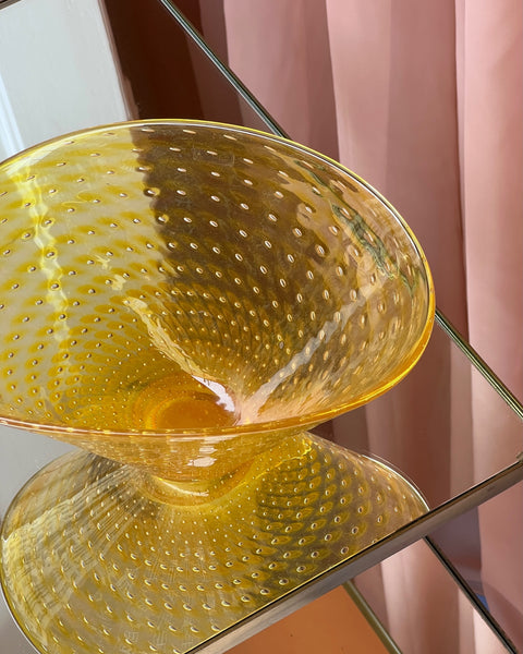 Vintage golden Murano bowl