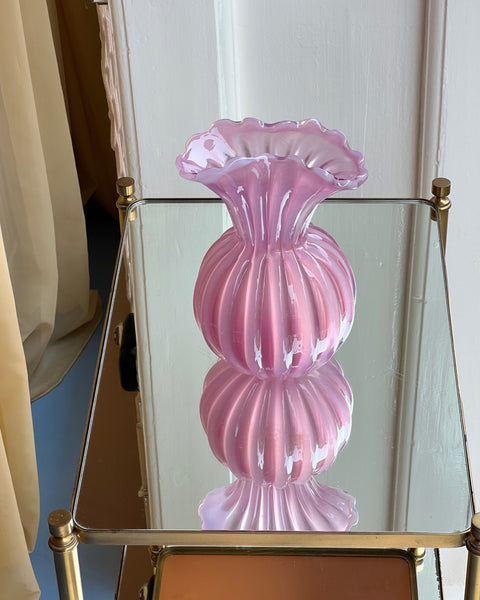 Vintage pink Murano vase