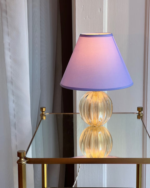 Vintage golden Murano table lamp (incl. lampshade)