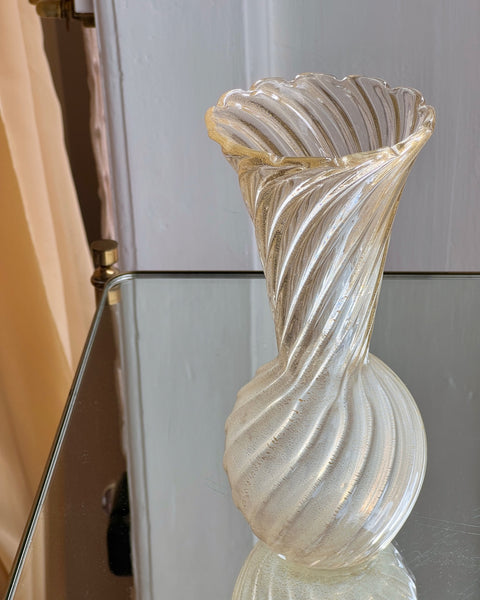 Vintage golden Murano vase