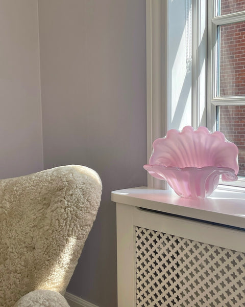 Vintage opal pink Murano shell bowl (Large)