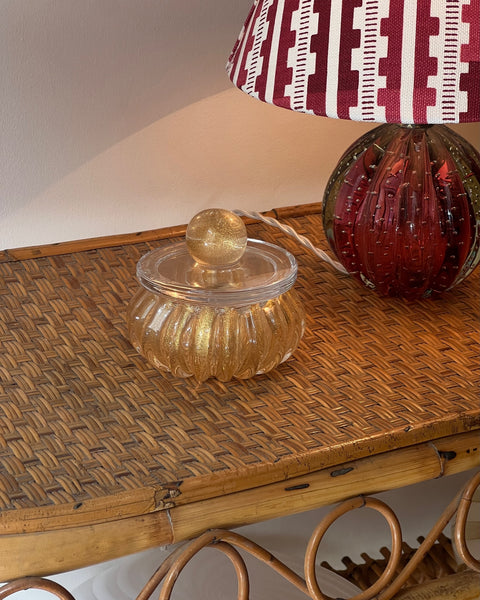 Vintage golden Murano bonbonniere