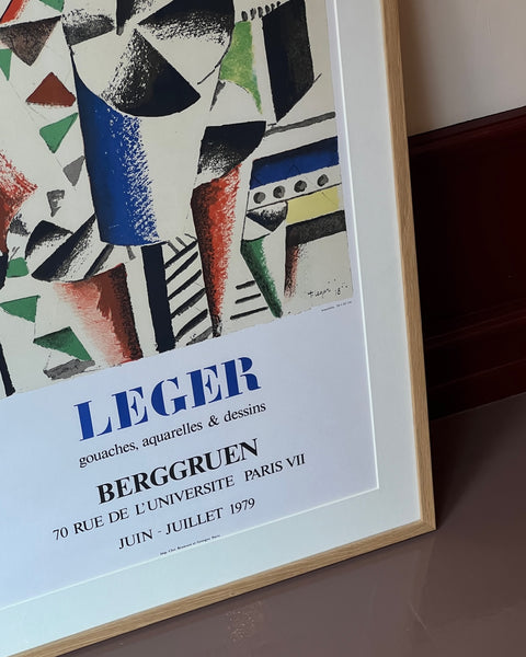 Vintage Fernand Leger Galerie Berggruen exhibition poster, 1979