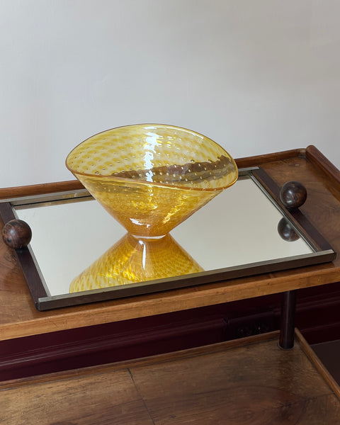 Vintage golden/yellow Murano bowl
