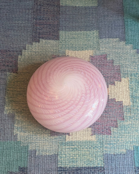 Vintage Murano light pink/purple swirl ceiling/wall lamp (D27)