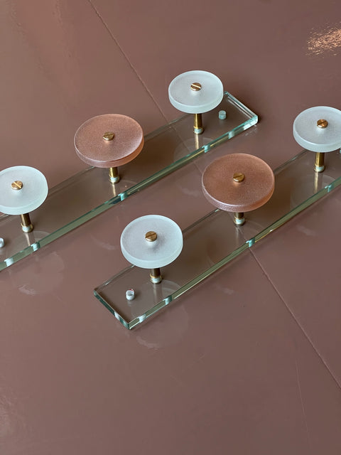 Vintage glass coat rack