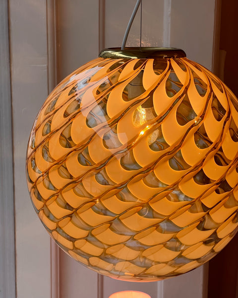 Vintage golden clear Murano ceiling lamp (D35)