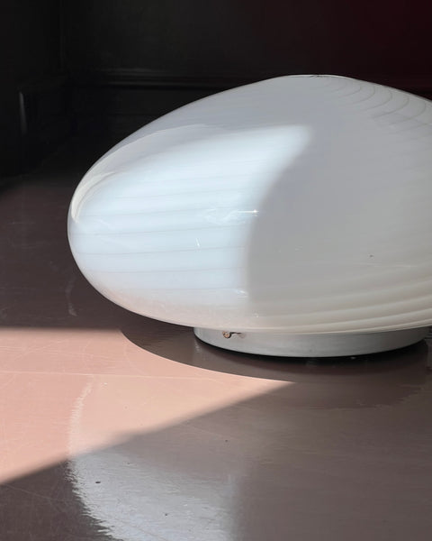 Vintage Murano white swirl ceiling/wall lamp (D38)