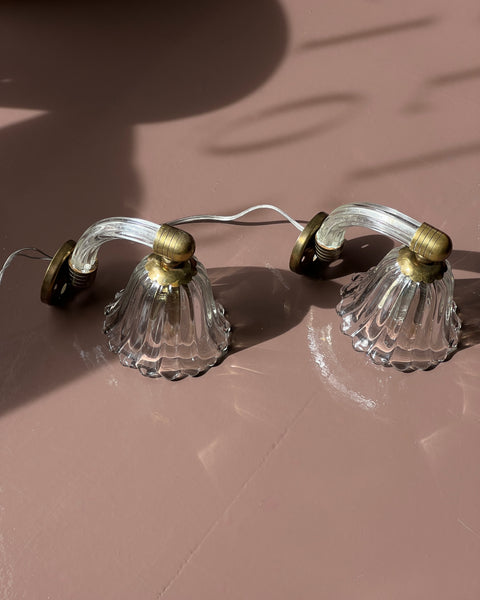 Pair of vintage Murano wall lamps