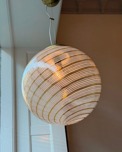 Vintage golden clear Murano ceiling lamp (D40)