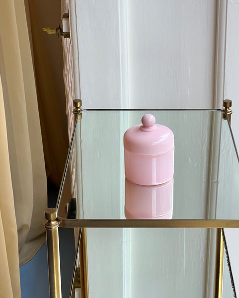 Vintage opal pink Murano bonbonniere